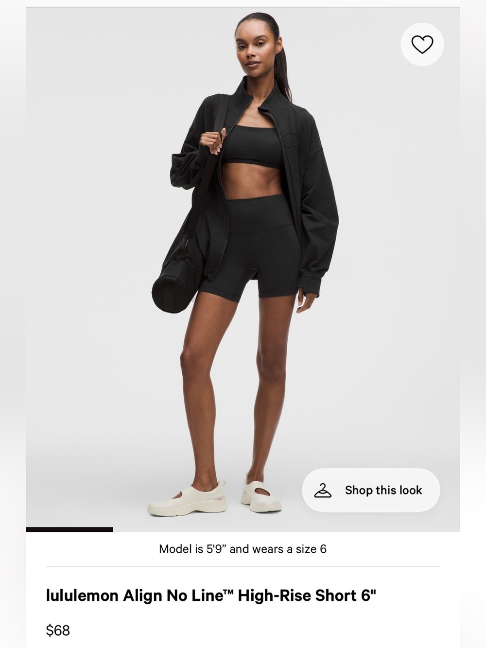 lululemon athletica Align No Line High-Rise Bike Shorts — Black